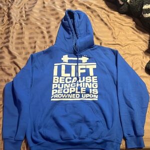Gildan hoodie blue size m